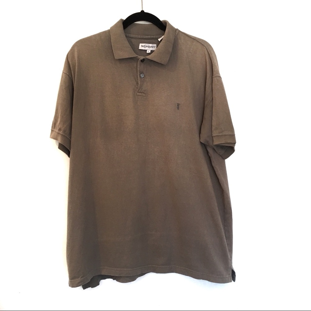[YSL] 100% Cotton Classic T-Shirt w Collar Size L